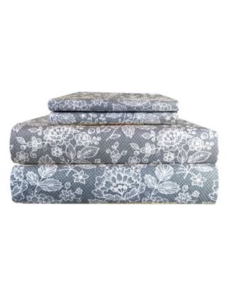 Micro Flannel&reg; Printed 4-Pc. Sheet Set, Full