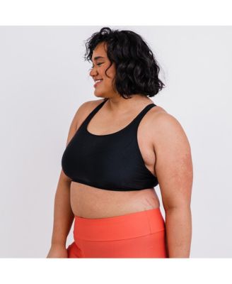 Plus Size Racerback Swim Bra with Removable Cups