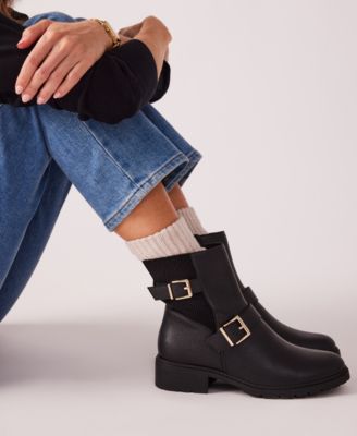 Women's Finna Lug Sole Moto Booties