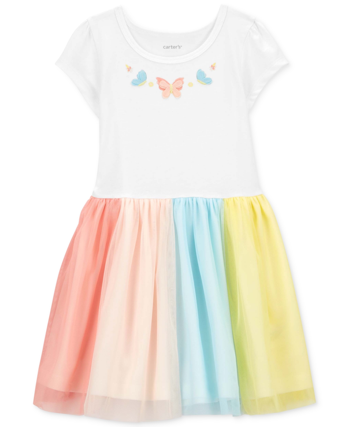 Carter's Babies' Toddler Girls Rainbow Tutu Dress In Multi