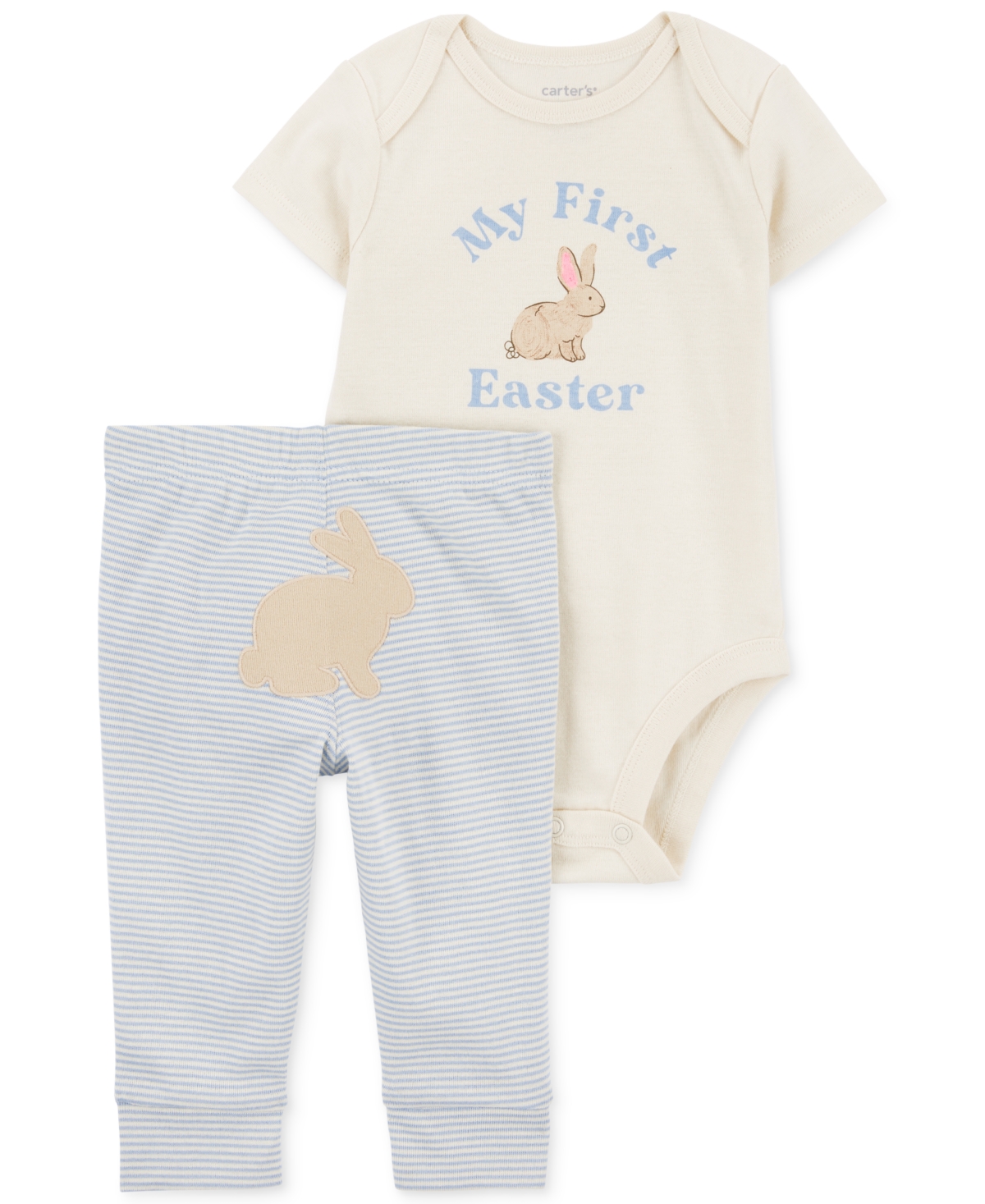 Carter's Baby Boys And Baby Girls My First Easter Bodysuit And Pants, 2 Piece Set In Blue