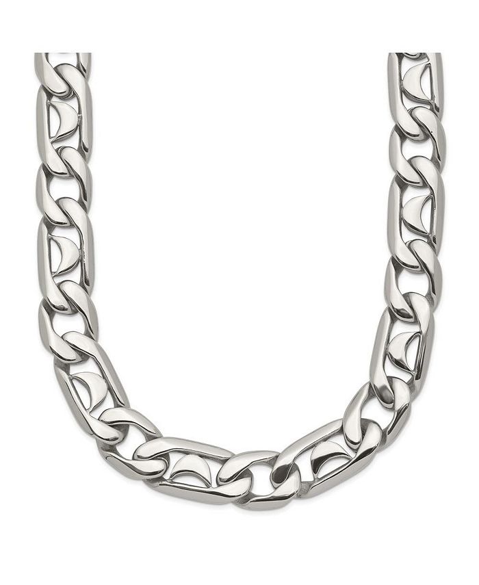 Chisel Stainless Steel Polished 24 inch Fancy Link Necklace - Macy's