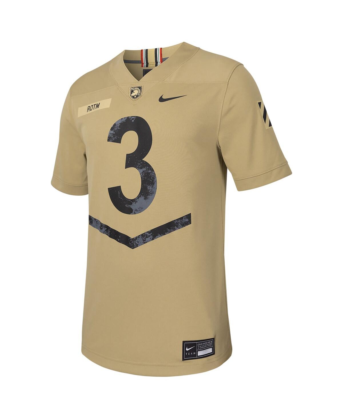 Men's Nike #3Army Black Knights 2023 Rivalry Collection Untouchable Football Replica Jersey - Tan