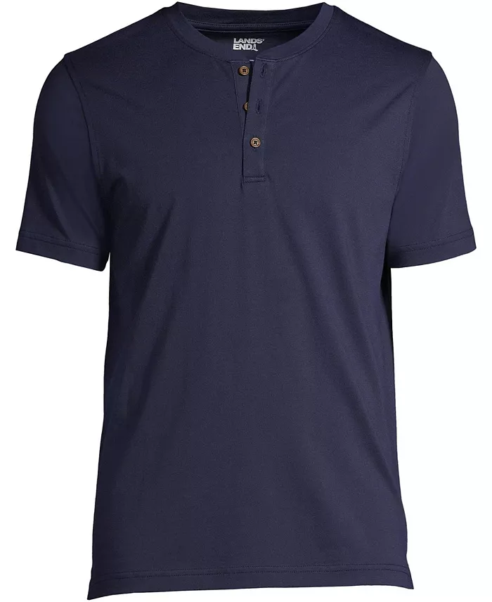Men's Short Sleeve Cotton Supima Jersey Henley - thumbnail 6