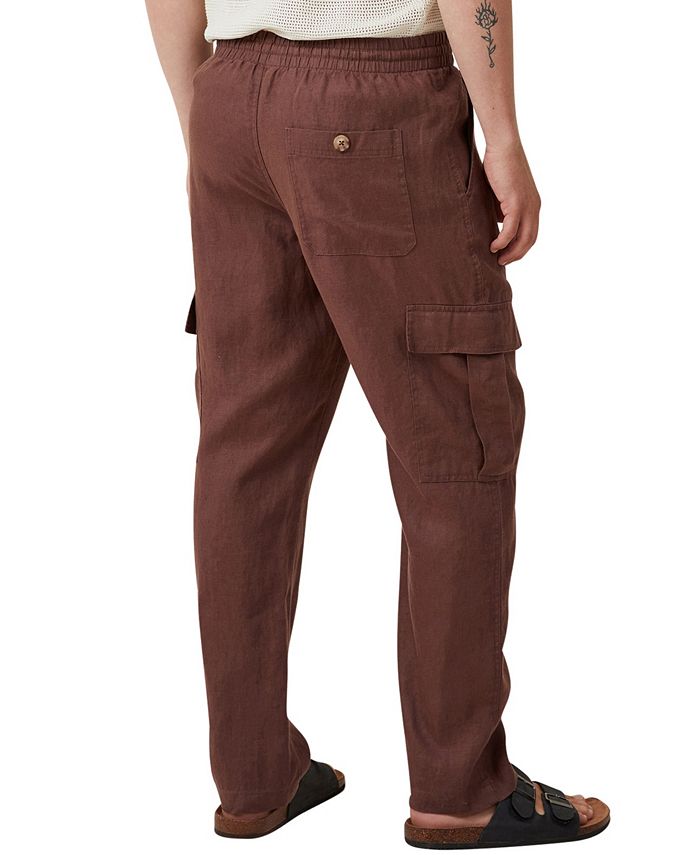 COTTON ON Men's Cargo Linen Pants - Macy's