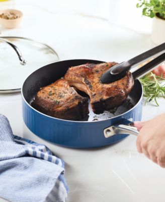 Style Aluminum Nonstick 3 Quart Cookware Saute Pan with Lid