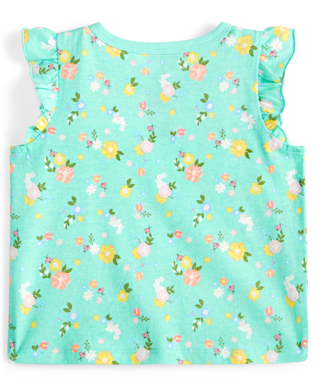 Shop First Impressions Baby Girls Floral-print Flutter-sleeve T-shirt, Created For Macy's In Garden Party