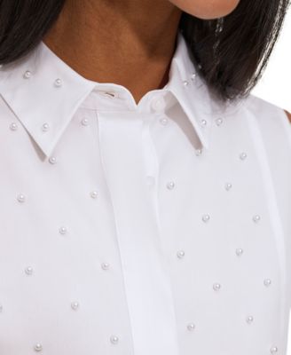 Women's Embellished Bib Shirt
