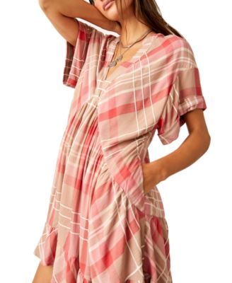 free people agnes plaid mini dress Agnes Plaid Mini