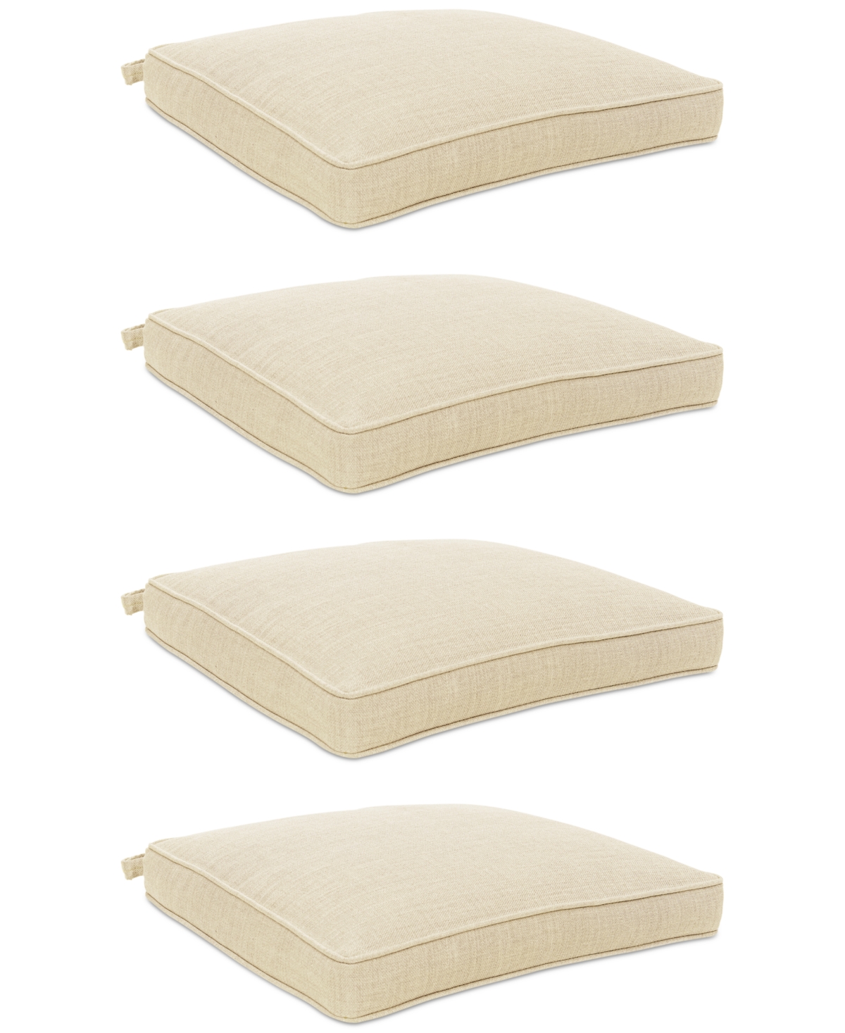 Agio Replacement Outdoor Dining Cushion, Set Of 4 In Straw Natural