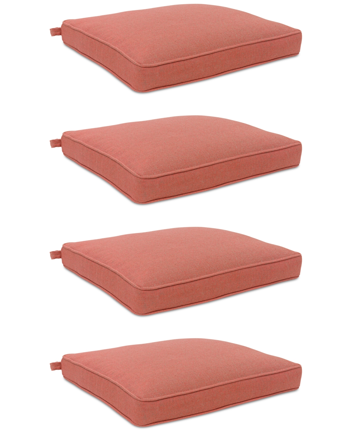 Agio Replacement Outdoor Dining Cushion, Set Of 4 In Peony Brick Red