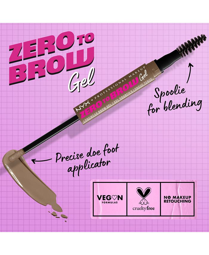 NYX Professional Makeup Zero To Brow Gel - Tan/Beige - No Size