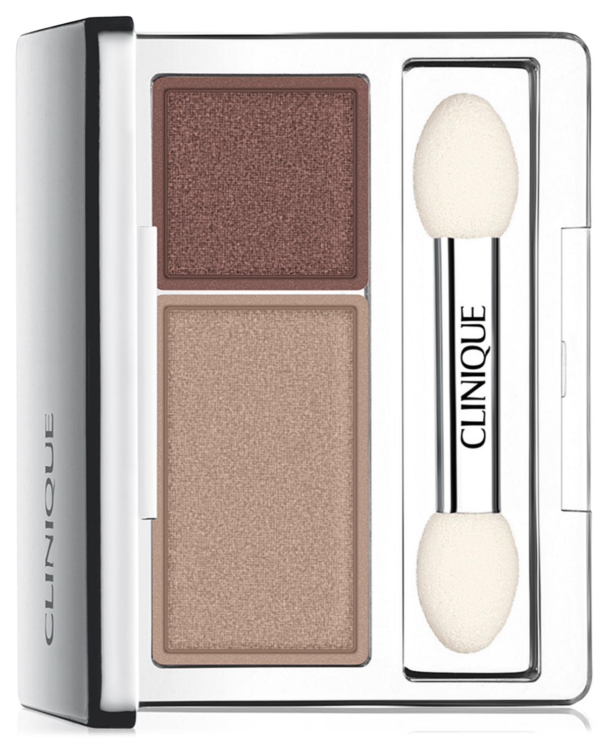 Clinique All About Shadow Duo Eyeshadow, 0.12 Oz. In Ivory Bisque,bronze Satin