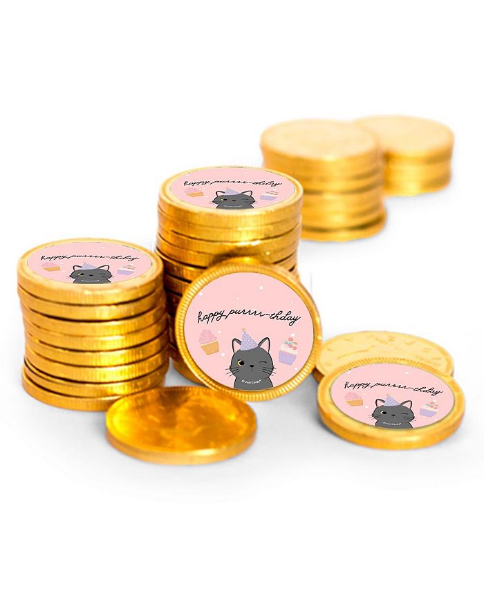 Just Candy 84 Pcs Cats Kid's Birthday Candy Party Favors Chocolate