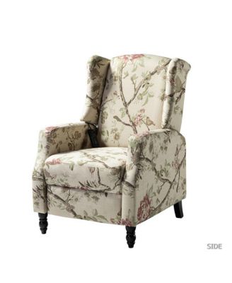 Franco Mid-centry Modern Manual Push Back Recliner