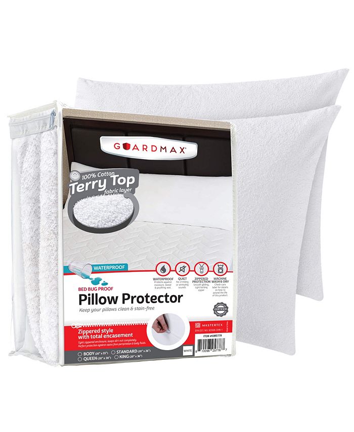 Guardmax Jersey Knitted Pillow Protector With Zipper King Size - 2