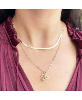 Mini Gold Palm Tree Charm 14K Gold