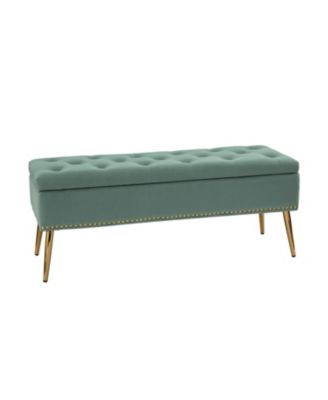 Kajana Transitional Velvet Upholstered Flip Top Storage Bench