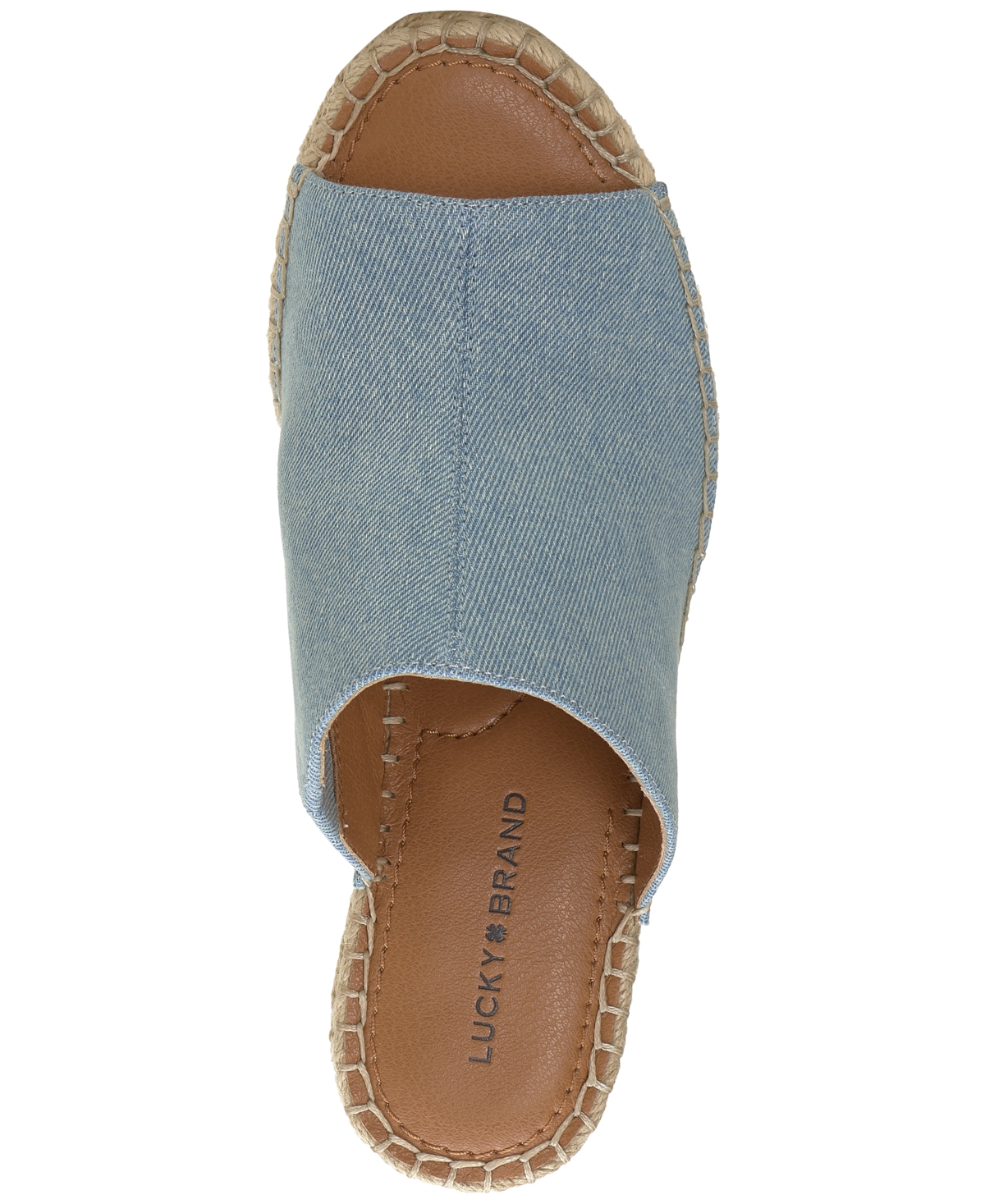 Lucky Brand Cabriah Espadrille Platform Wedge Slide Sandal In Sandstorm Leather