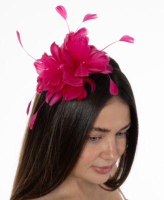 Bellissima Millinery Collection - Women's Multi-Flower & Feather Fascinator