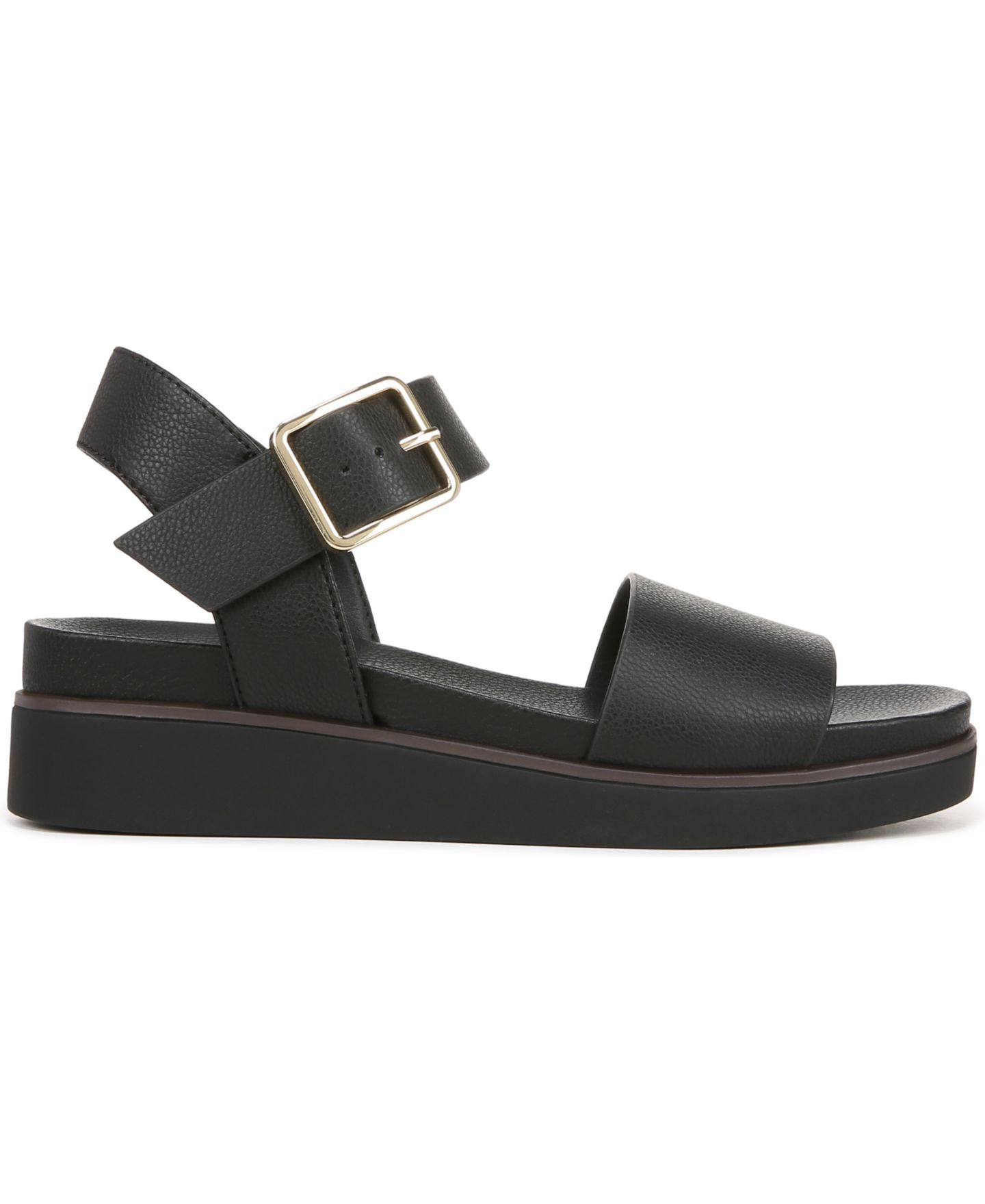 Женские сандалии LifeStride Gillian Platform Flat, цвет: Чёрная искусственная кожа — фото 2