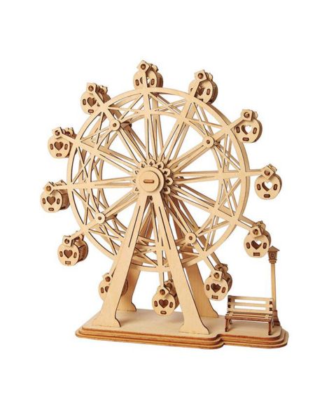 Детские конструкторы Flash Popup Ferris Wheel 120-Piece 3D Wood Puzzle, Ages 8+, цвет: Open Miscellaneous