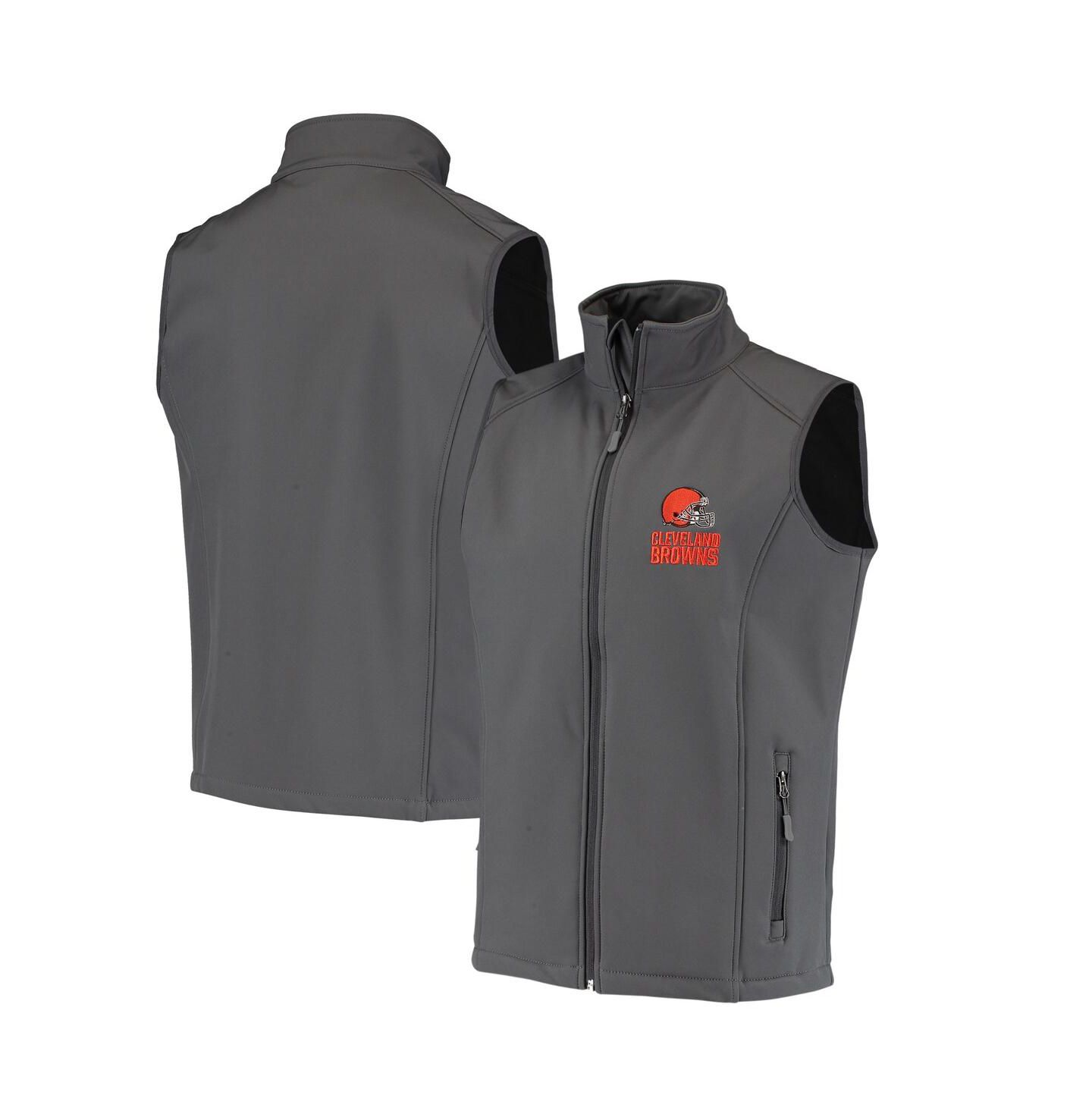 Мужской жилет Dunbrooke Charcoal Cleveland Browns Circle Archer Softshell Full-Zip Vest — фото 1