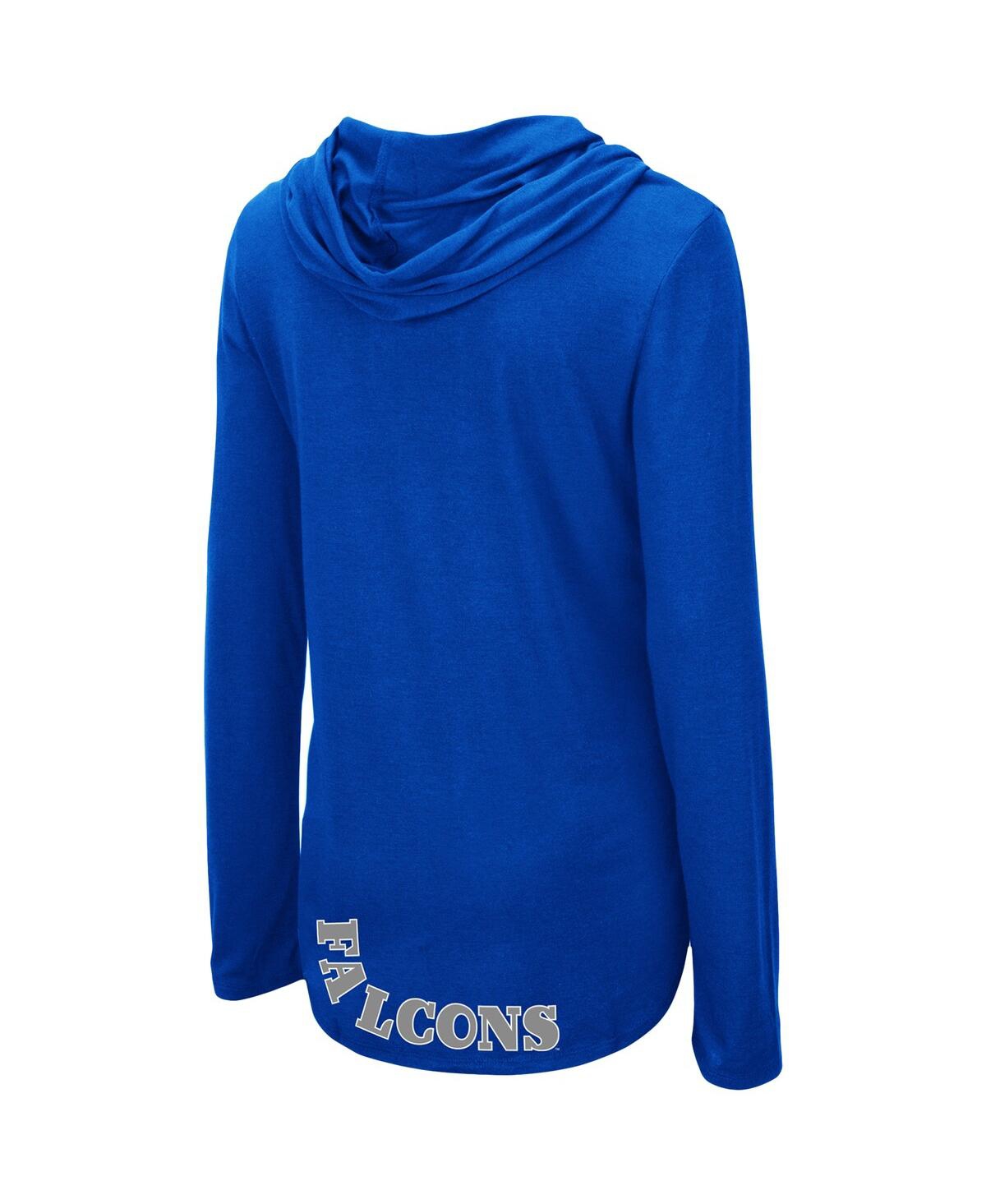 Colosseum Women's  Royal Air Force Falcons My Lover Lightweight Hooded Long Sleeve T-shirt In Royal