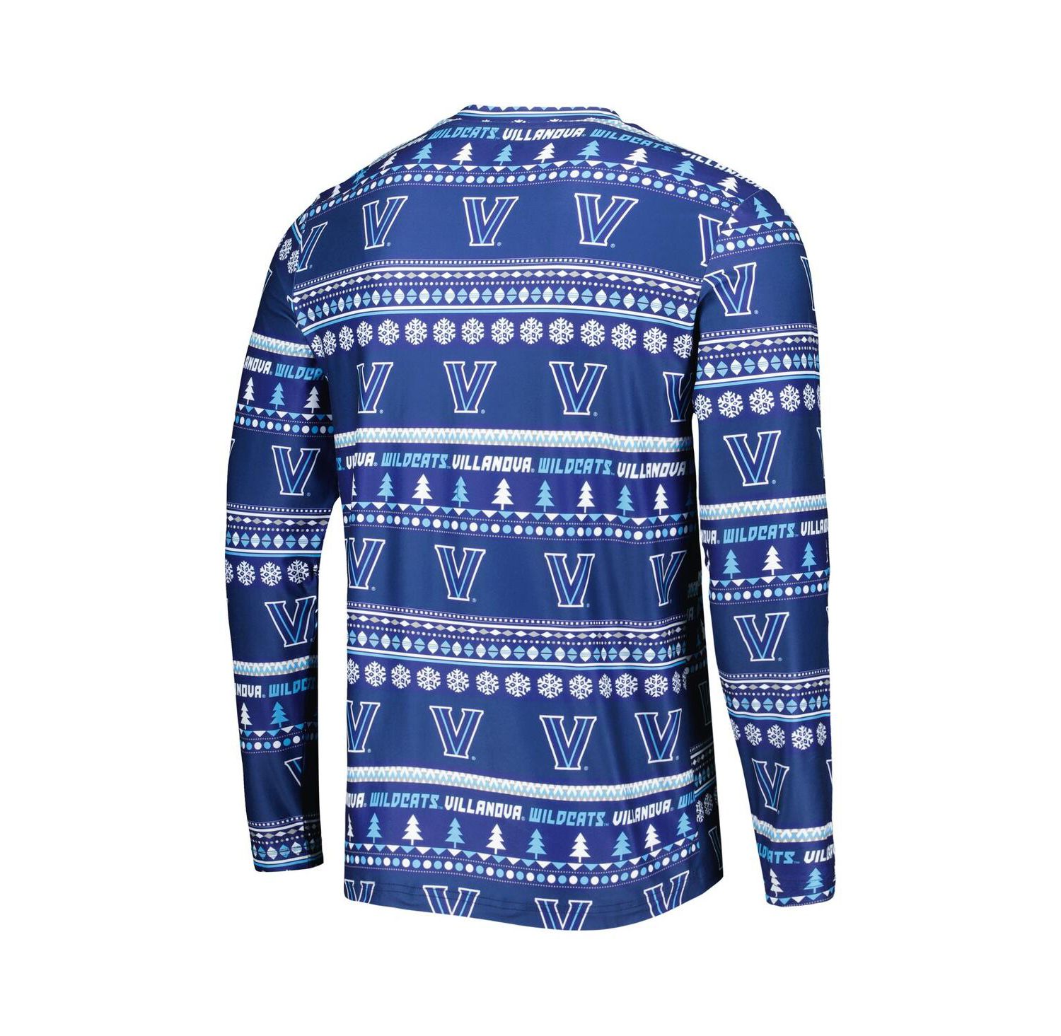 Men's Navy Villanova Wildcats Swivel Long Sleeve T-shirt and Pants Sleep Set