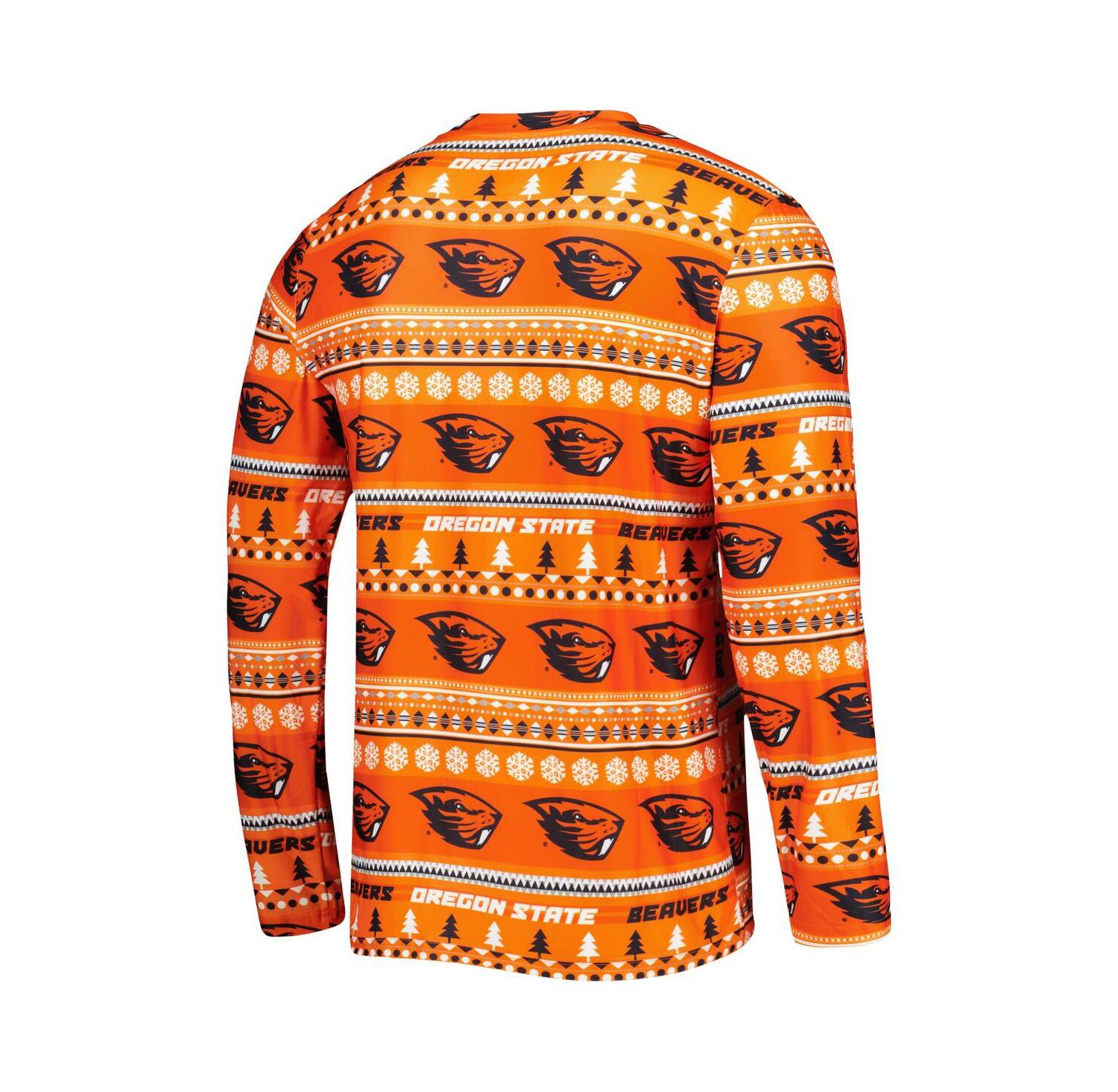 Men's Orange Oregon State Beavers Swivel Long Sleeve T-shirt and Pants Sleep Set