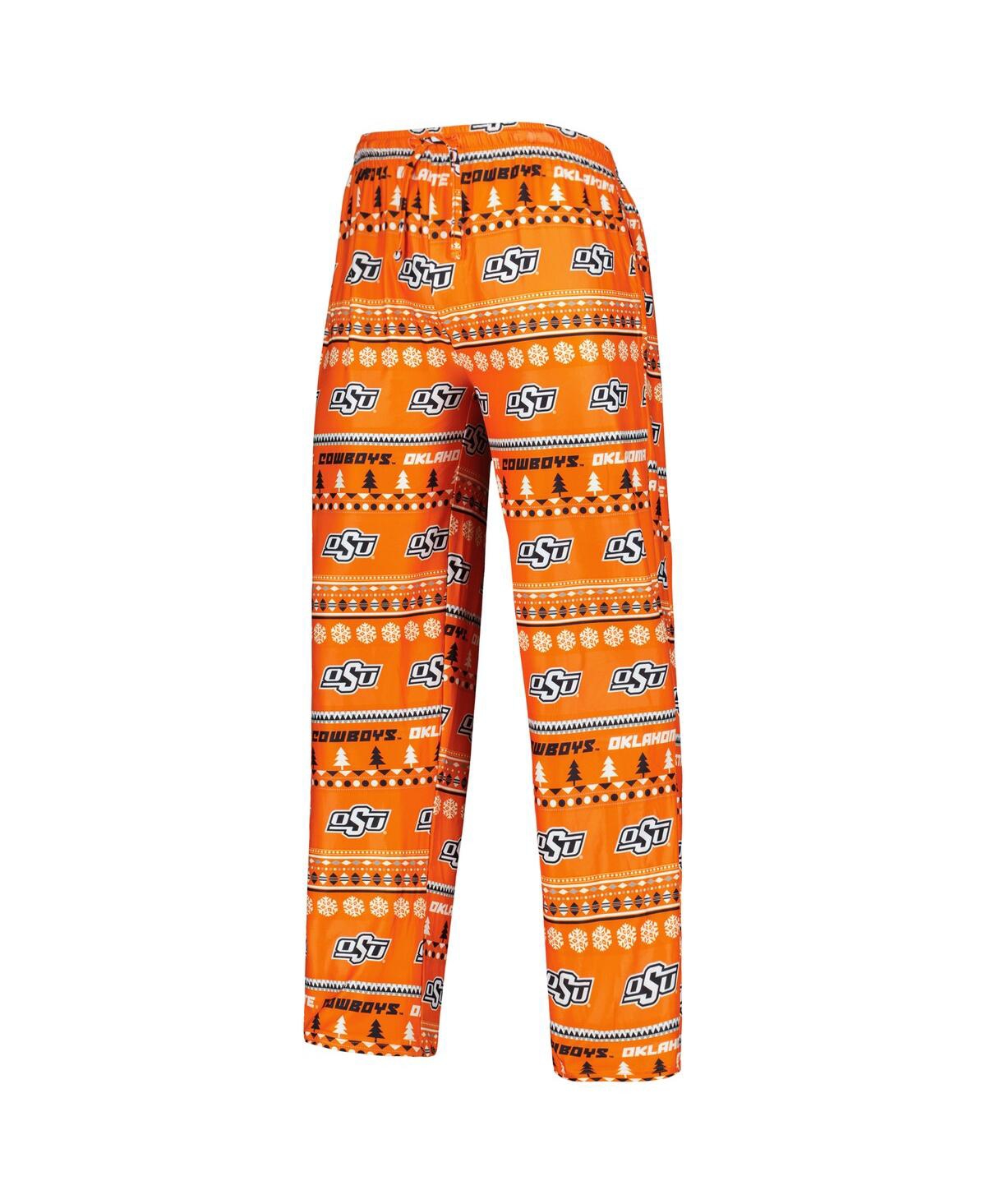 Concepts Sport Men's  Orange Oklahoma State Cowboys Swivel Long Sleeve T-shirt And Pants Sleep Set In Orange