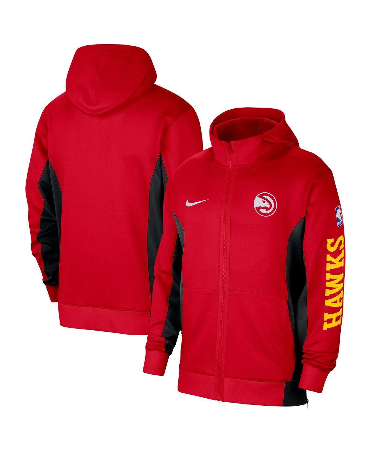 Shop Nike Men's  Red Atlanta Hawks 2023/24 Authentic Showtime Full-zip Hoodie
