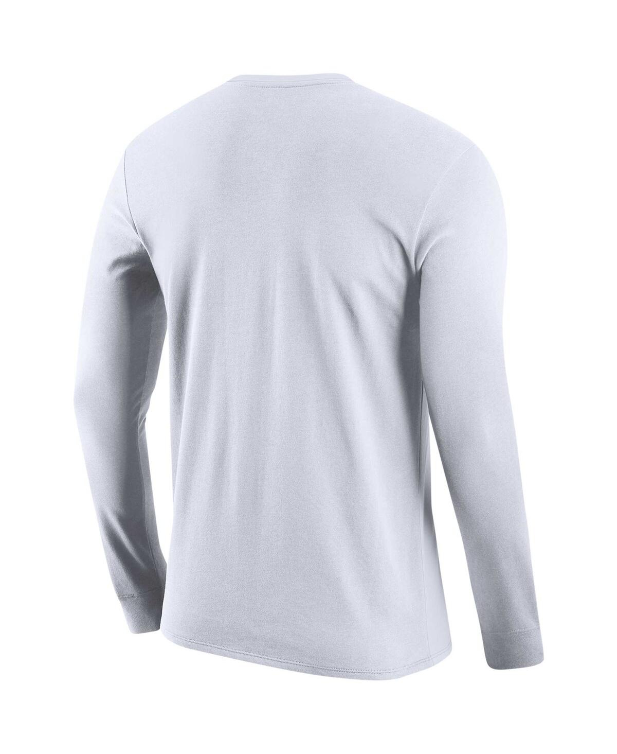Shop Nike Men's  White Team Usa Olympic Rings Core Long Sleeve T-shirt