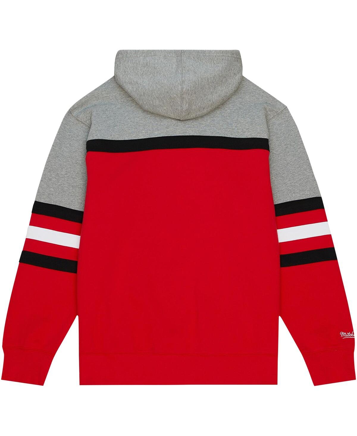 Men's Mitchell & NessGeorgia Bulldogs Head Coach Pullover Hoodie - Red
