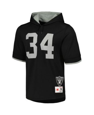 Men's Bo Jackson Black Los Angeles Raiders Gridiron Classics Retired Player Name and Number Mesh Hoodie T-shirt