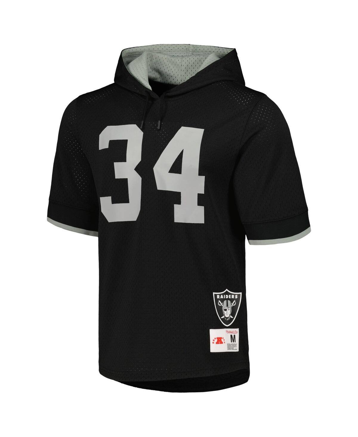 Men's Mitchell & Ness Bo JacksonLos Angeles Raiders Gridiron Classics Retired Player Name and Number Mesh Hoodie T-shirt - Black