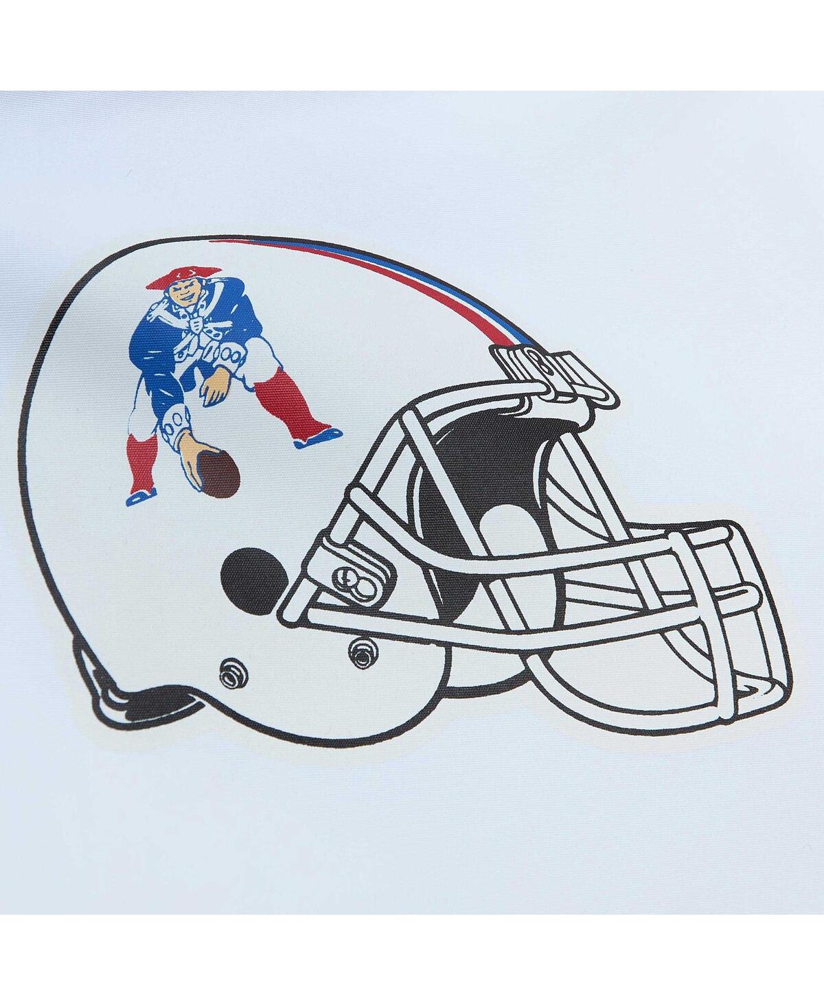 Mitchell & Ness Men's  White Distressed New England Patriots Team Burst Warm-up Full-zip Jacket In White