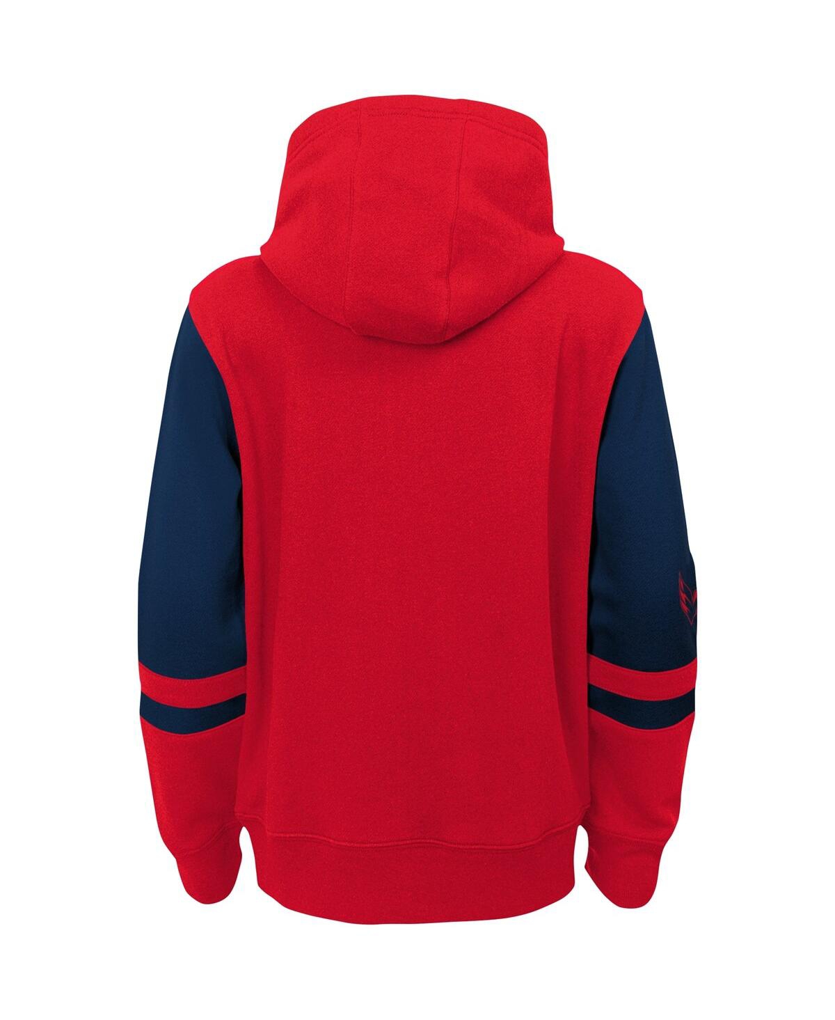 Big BoysWashington Capitals Face Off Color Block Full-Zip Hoodie - Red