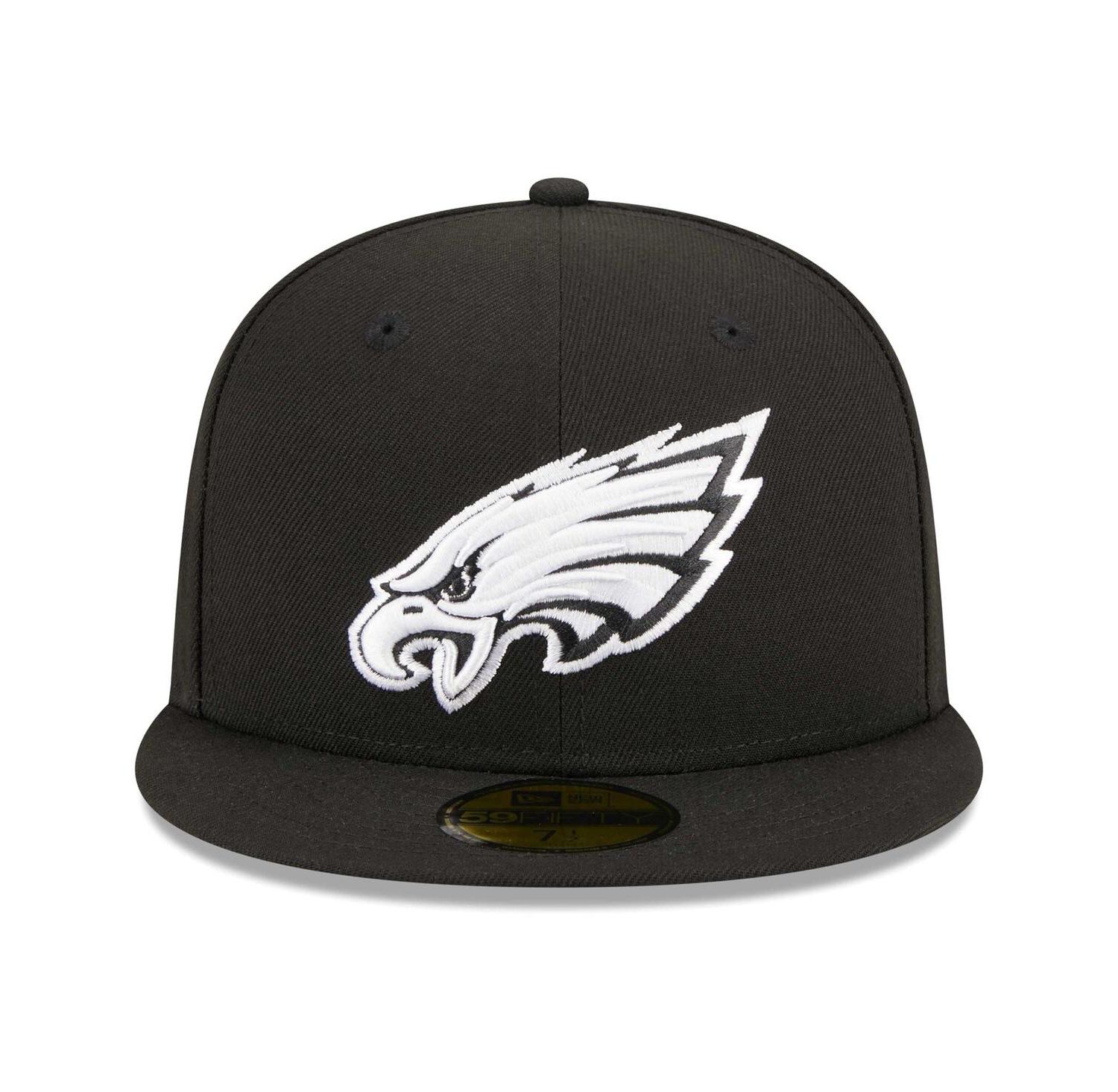 Men's Black Philadelphia Eagles Main Patch 59FIFTY Fitted Hat
