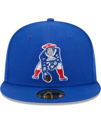 Men's Royal New England Patriots Throwback Main 59FIFTY Fitted Hat