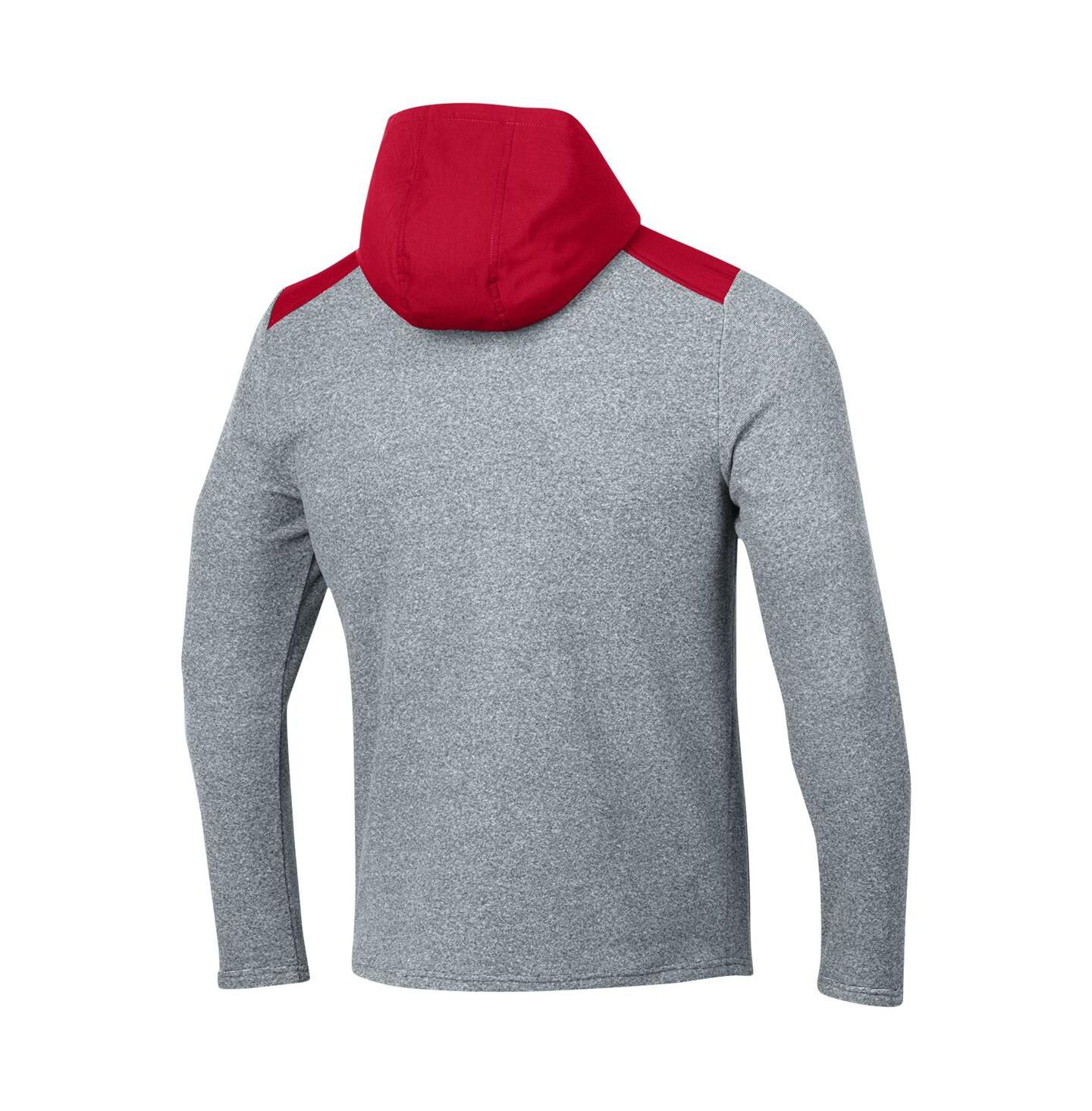 Мужская куртка Under Armour Gray Wisconsin Badgers Survivor Fleece Quarter-Zip — фото 3