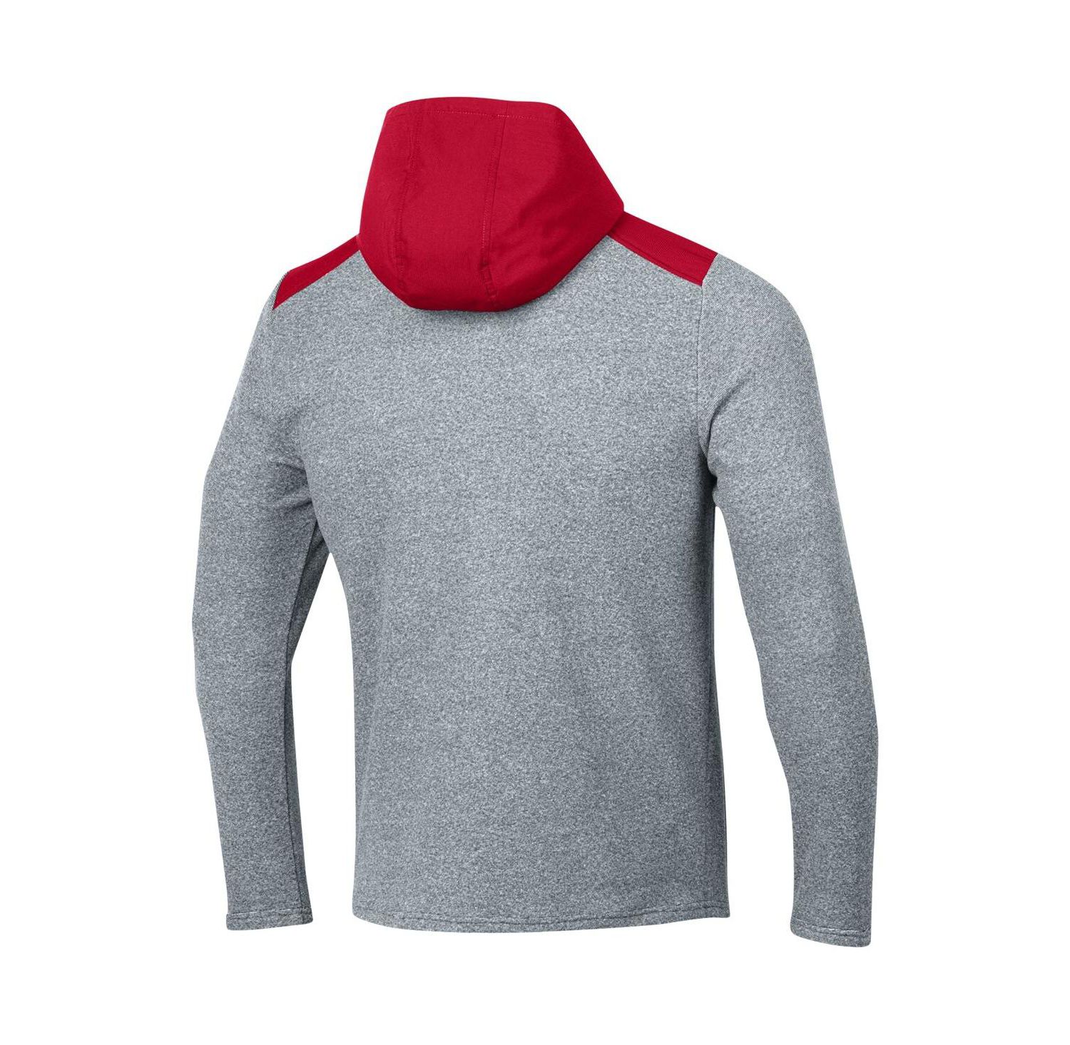 Men's Gray Wisconsin Badgers Survivor Fleece Hoodie Quarter-Zip Jacket