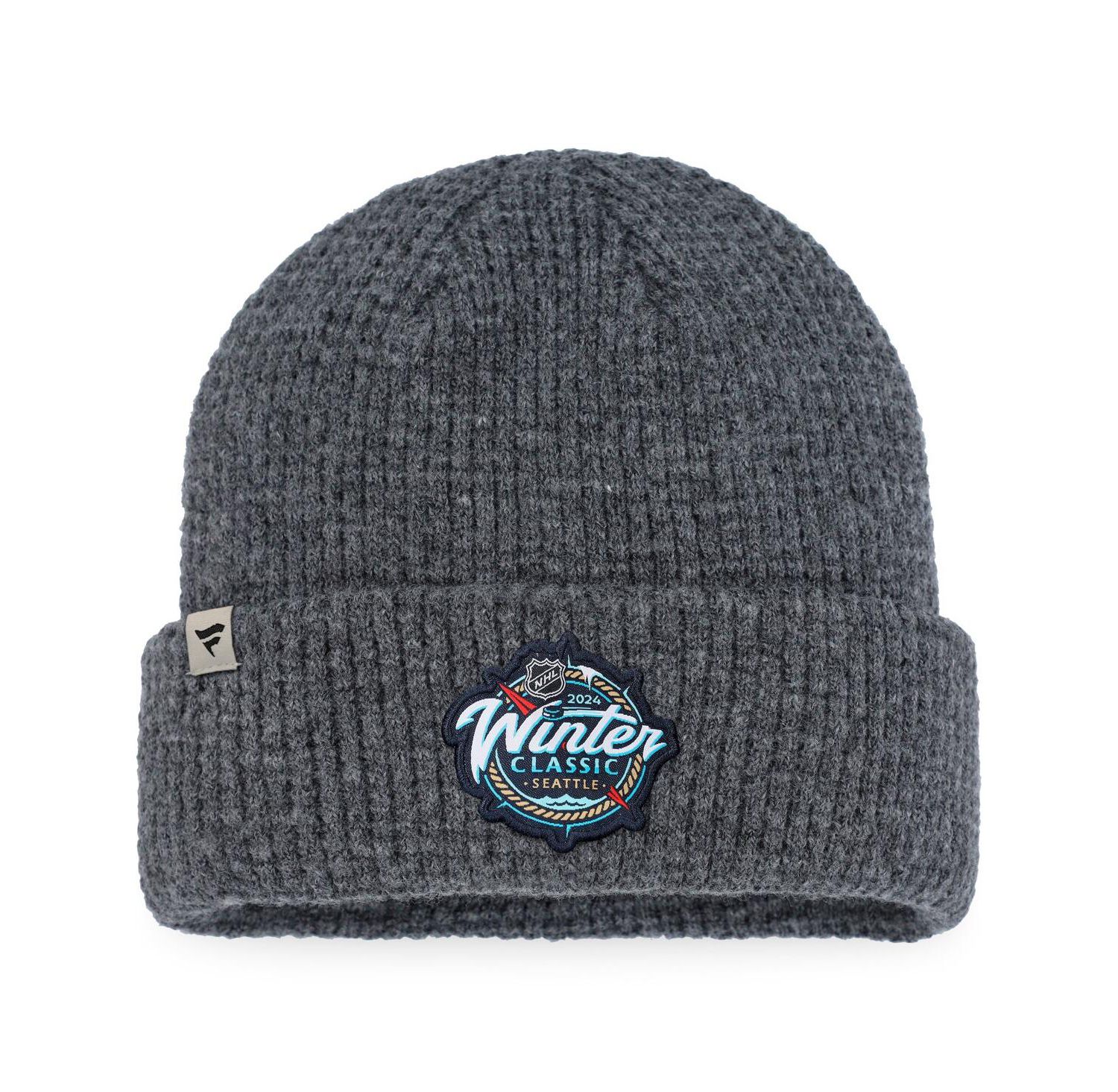 Men's Vegas Golden Knights Charcoal 2024 NHL Winter Classic Fisherman Cuffed Knit Hat