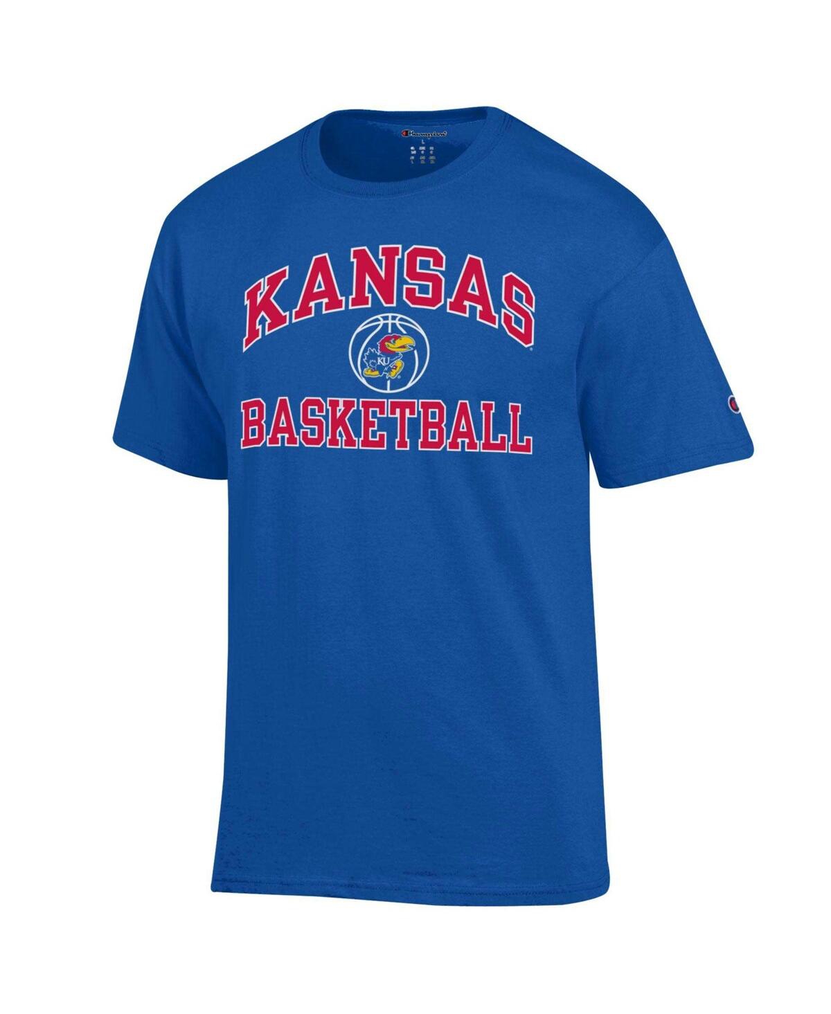 Shop Champion Men's  Royal Kansas Jayhawks Basketball Icon T-shirt