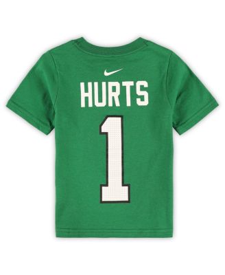 Toddler Boys and Girls Jalen Hurts Kelly Green Philadelphia Eagles Player Name and Number T-shirt