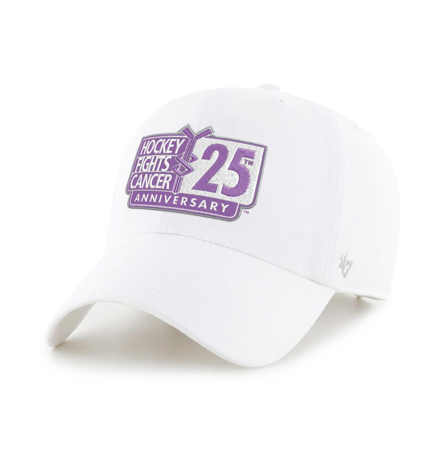 Мужская кепка '47 Brand White NHL Anniversary Cleanup Adjustable Hat — фото 1