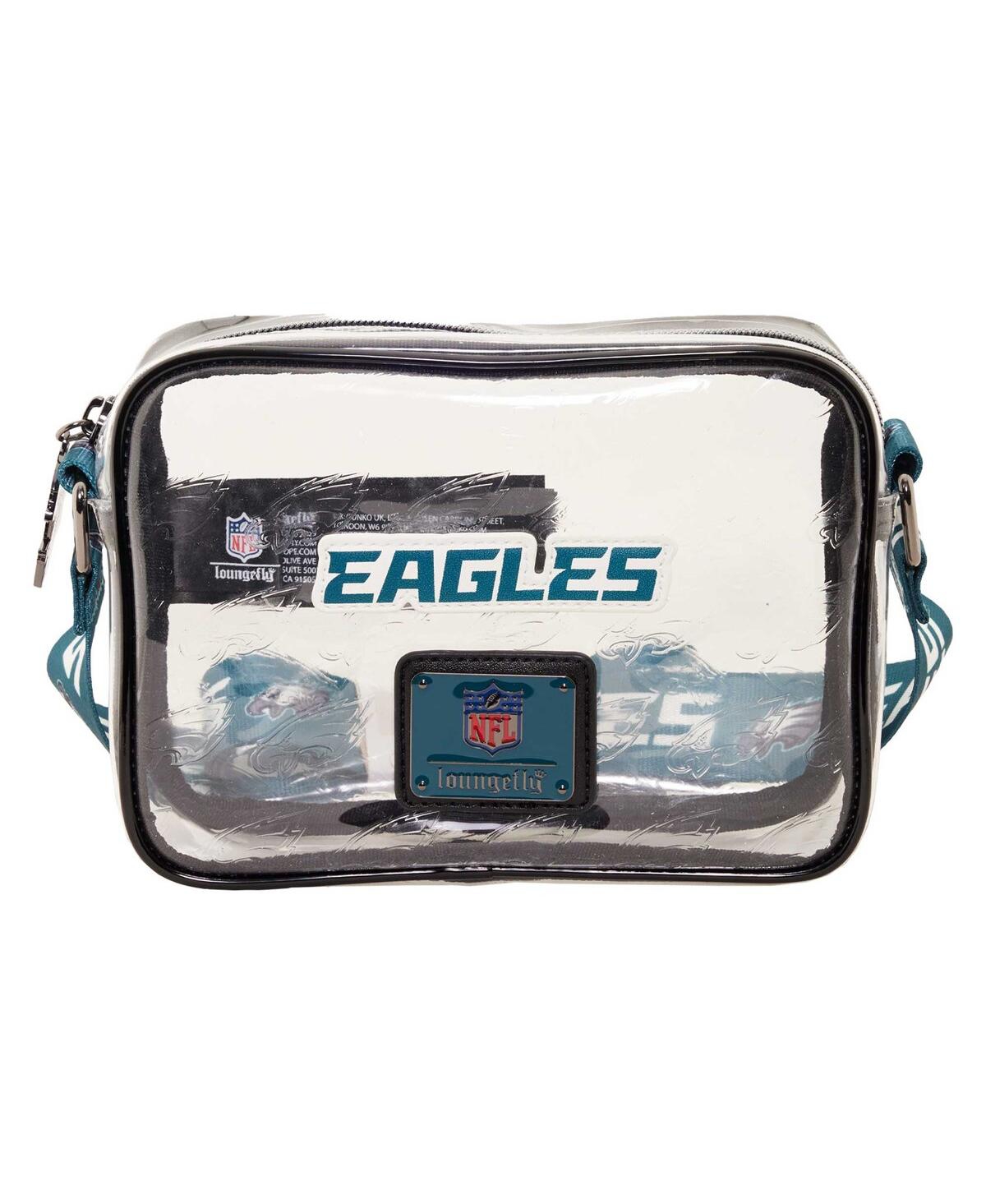 Women's Loungefly Philadelphia Eagles Clear Crossbody Bag - Black