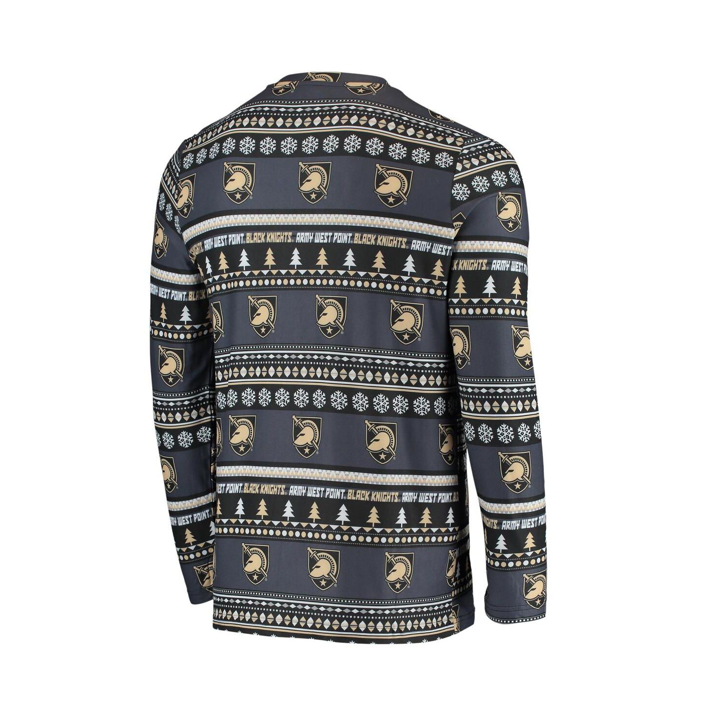 Мужской комплект Concepts Sport Army Black Knights Ugly Sweater: лонгслив и брюки, Black — фото 3