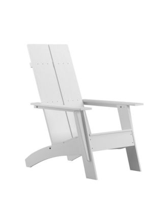 Piedmont Modern 2 Slat Back All-Weather Poly Resin Wood Adirondack Chair