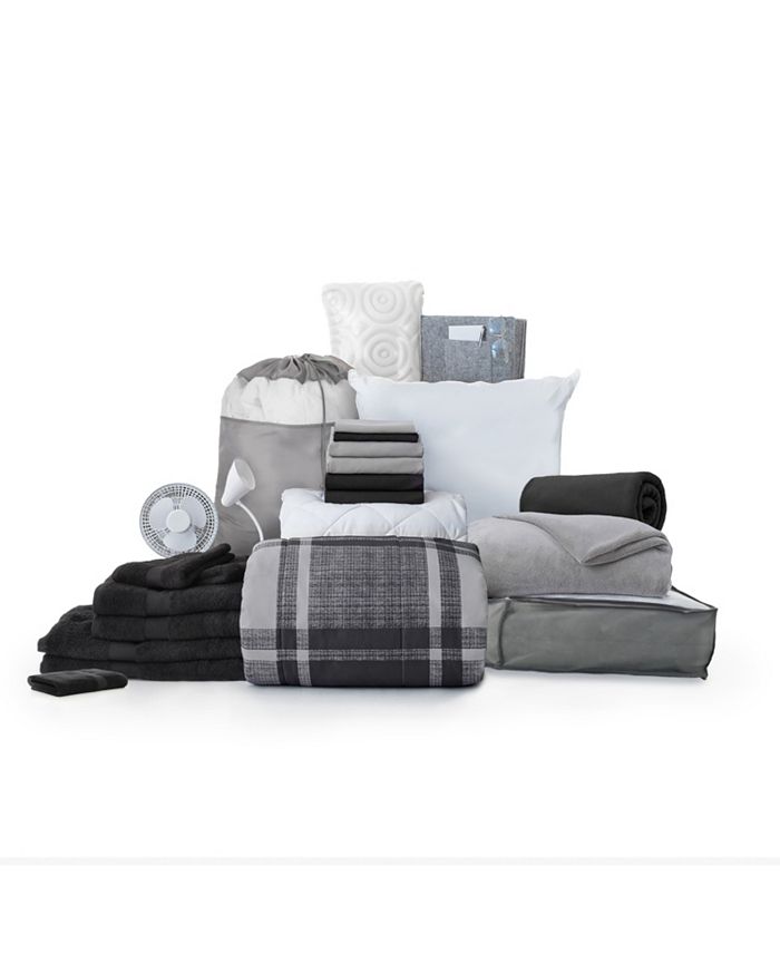 Dormify Premium Dorm Essential Bundle 27 Piece Twin XL Set, Comforter
